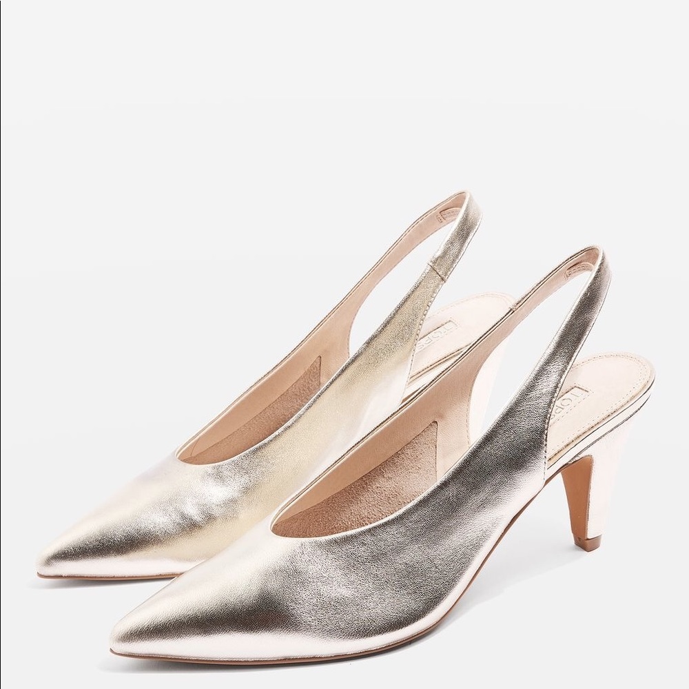 Topshop Jersey slingback heel shoe 8.5